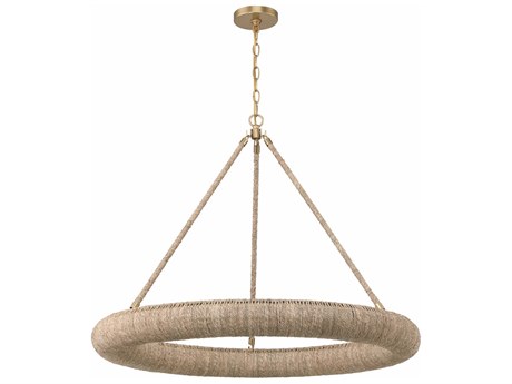 Crystorama Oakley 8-Light Soft Gold Brown Pendant