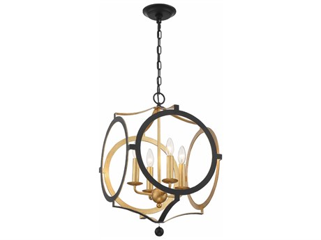 Crystorama Odelle 4-Light Gold Candelabra Chandelier
