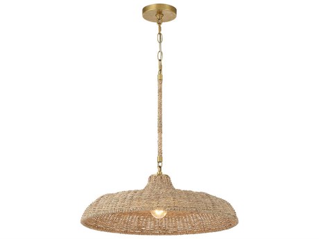 Crystorama Odessa 1-Light Soft Gold Brown Pendant