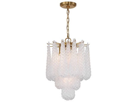 Crystorama Ollie 4-Light Aged Brass Clear Pendant