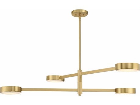 Crystorama Orson 4-Light Modern Gold Island Pendant