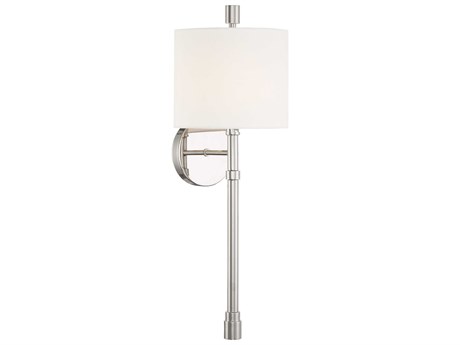 Crystorama Rachel 1-Light Polished Nickel Wall Sconce