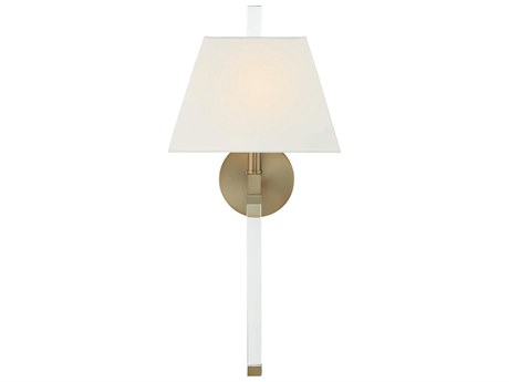 Crystorama Renee 1-Light Brass Crystal Wall Sconce