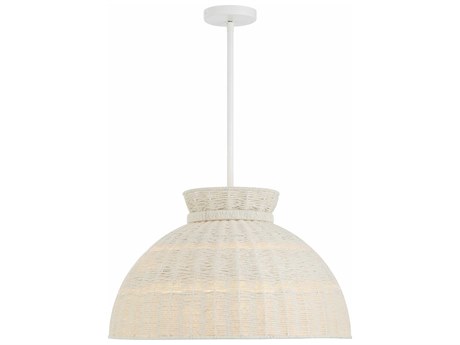 Crystorama Reese 4-Light Matte White Dome Pendant