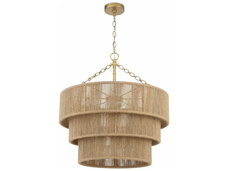 Crystorama Shyla 10-Light Soft Gold Brown Candelabra Tiered Chandelier