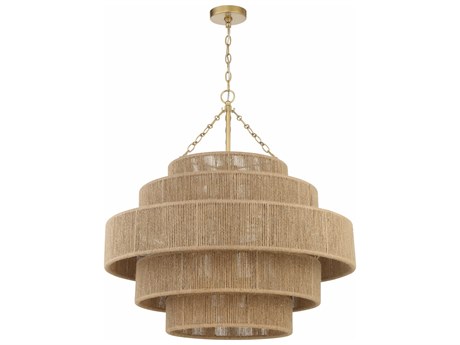 Crystorama Shyla 20-Light Soft Gold Brown Candelabra Tiered Chandelier