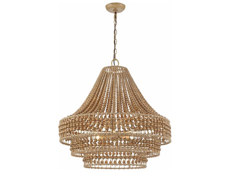 Crystorama Silas 6-Light Burnished Silver Candelabra Tiered Chandelier