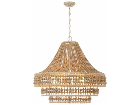 Crystorama Silas 8-Light Burnished Silver Brown Candelabra Chandelier