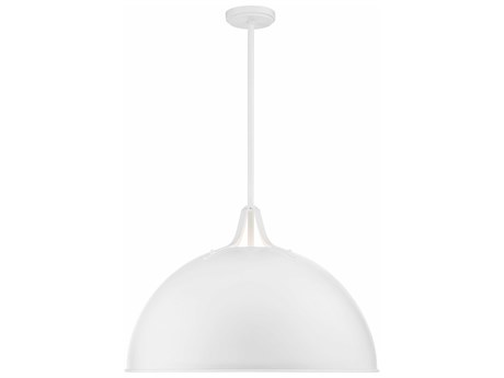 Crystorama Soto 3-Light White Dome Pendant