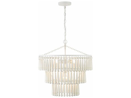 Crystorama Tiana 3-Light Matte White Tiered Pendant