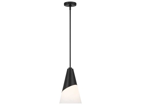 Crystorama Tori 1-Light Matte Black Mini Pendant