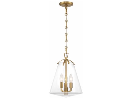 Crystorama Voss 3-Light Luxe Gold Candelabra Chandelier