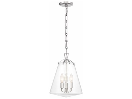Crystorama Voss 3-Light Polished Nickel Candelabra Chandelier