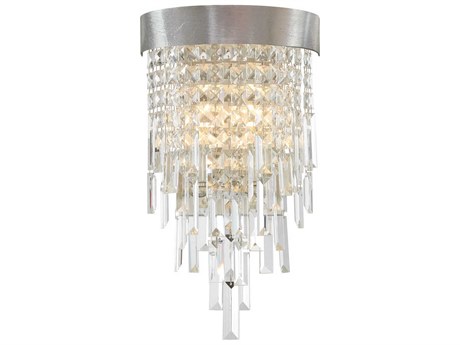 Crystorama Winfield 2-Light Antique Silver Wall Sconce
