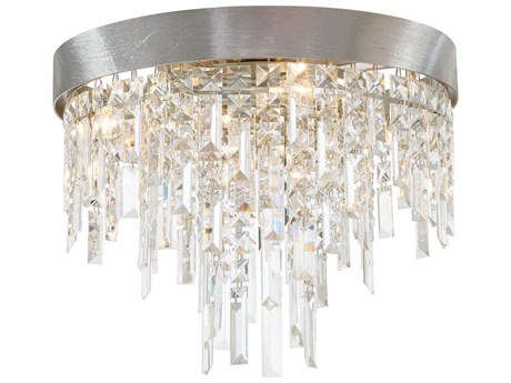 Crystorama Winfield 4-Light Antique Silver Flush Mount