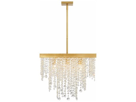 Crystorama Winham 8-Light Antique Gold Crystal Candelabra Chandelier