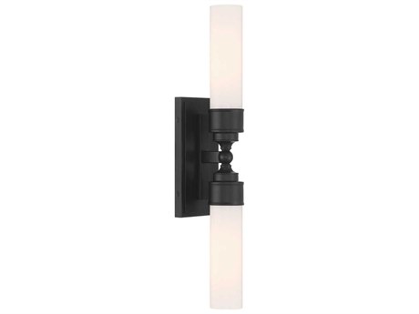 Crystorama Wilcox 2-Light Matte Black Wall Sconce