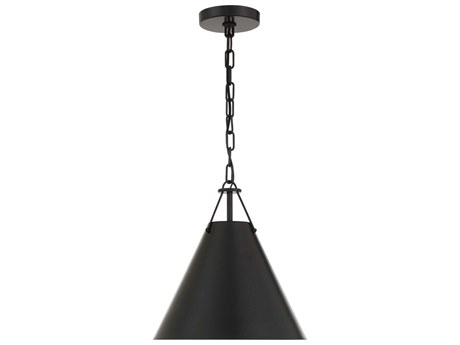 Crystorama Xavier 1-Light Matte Black Mini Pendant
