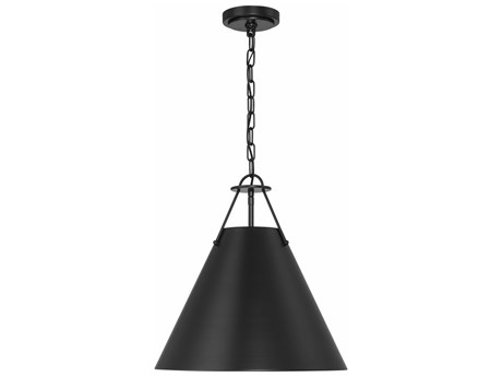 Crystorama Xavier 3-Light Matte Black Pendant