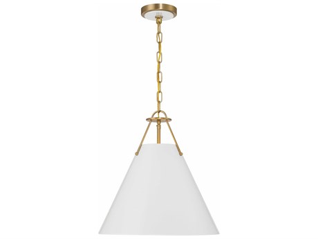Crystorama Xavier 3-Light Vibrant Gold White Pendant