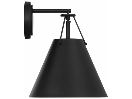 Crystorama Xavier 1-Light Matte Black Wall Sconce