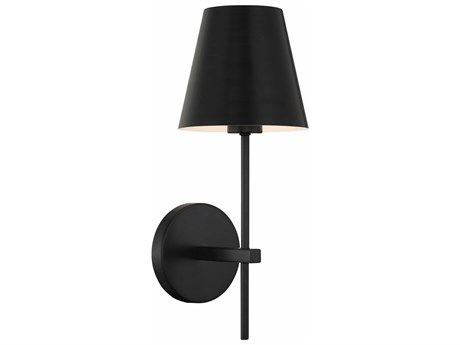 Crystorama Xavier 1-Light Matte Black Wall Sconce