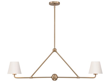 Crystorama Xavier 2-Light Vibrant Gold White Island Pendant