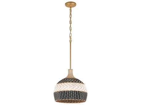 Crystorama Zanzibar 3-Light Soft Gold Black Pendant