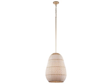 Crystorama Zanzibar 3-Light Soft Gold Bell Pendant