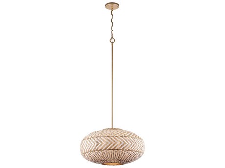 Crystorama Zanzibar 4-Light Soft Gold Round Pendant