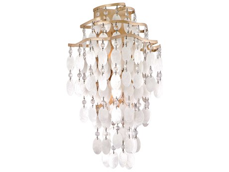 Corbett Lighting Dolce 2-Light Champagne Leaf Gold Crystal Wall Sconce