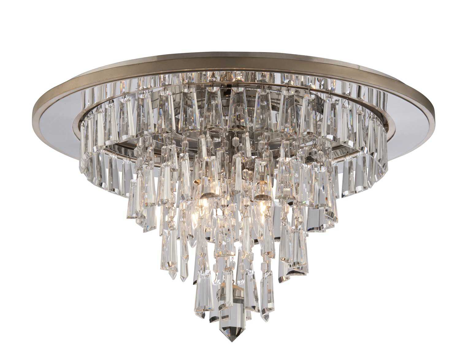 Corbett Lighting Illusion Four-Light Silver Leaf Flush 