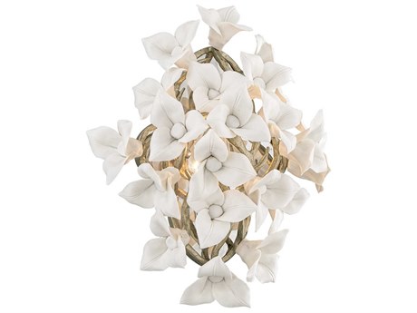 Corbett Lighting Lily 1-Light Enchanted Silver Leaf Wall Sconce
