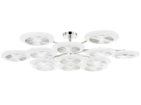 Corbett Lighting Topaz 13-Light Polished Nickel Glass LED Round Chandelier