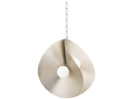 Corbett Lighting Peony 4-Light Warm Silver Leaf Glass Globe Pendant