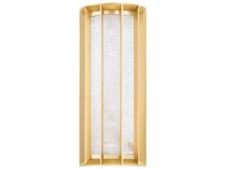 Corbett Lighting Leda 1-Light Vintage Brass Glass LED Wall Sconce
