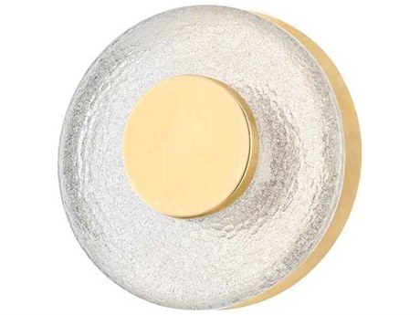 Corbett Lighting Pearl 1-Light Vintage Brass Glass LED Wall Sconce