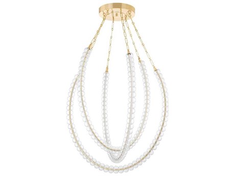 Corbett Lighting Celeste 3-Light Vintage Brass Glass LED Pendant