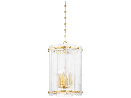 Corbett Lighting Rio 6-Light Vintage Polished Brass Cylinder Pendant