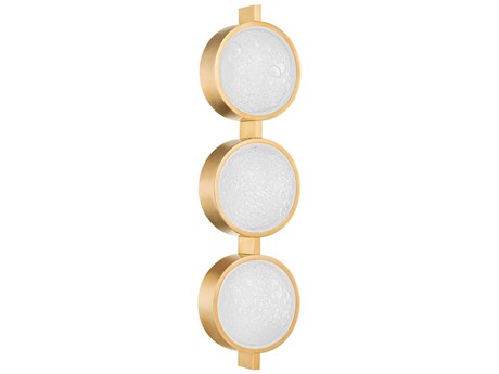 Corbett Lighting Ansonia 3-Light Vintage Brass Wall Sconce