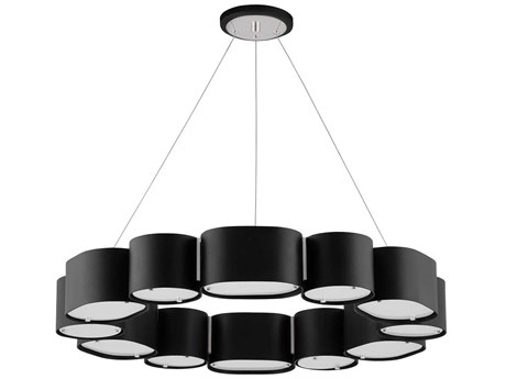 Corbett Lighting Opal 12-Light Soft Black Stainless Steel Glass Round Pendant