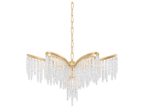 Corbett Lighting Pandora 5-Light Gold Leaf Clear Crystal Chandelier