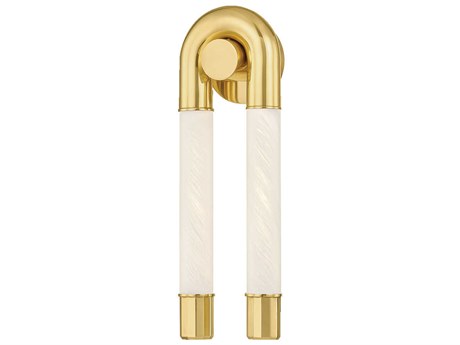 Corbett Lighting Zeme 2-Light Vintage Polished Brass Wall Sconce