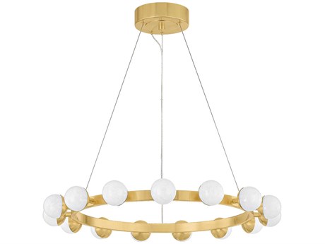 Corbett Lighting Linus 15-Light Vintage Brass Globe Chandelier