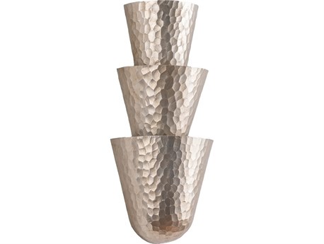 Corbett Lighting Bucharest 3-Light Warm Silver Leaf Wall Sconce
