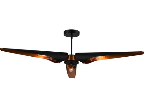 CWI Lighting Amar 3-Light Matte Black Chandelier
