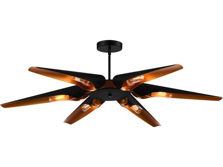 CWI Lighting Amar 6-Light Matte Black Chandelier