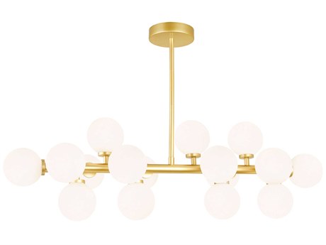 CWI Lighting Arya 16-Light Satin Gold Globe Island Pendant