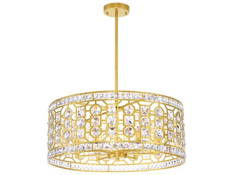 CWI Lighting Belinda 6-Light Champagne Gold Chandelier
