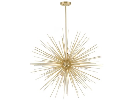CWI Lighting Savannah 9-Light Gold Leaf Sputnik Pendant